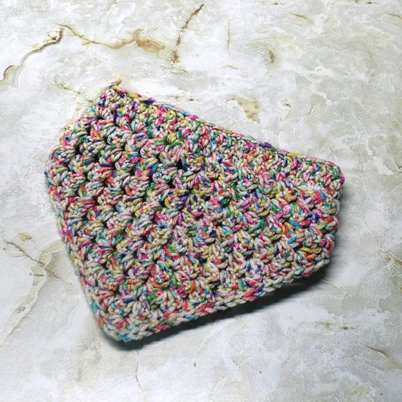 HAND CRAFTED Dog Bandana Crochet Granny Square Retro Party Colorful - Picture 2 of 11